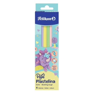 Plastelina Pelikan Pastel, 6kol
